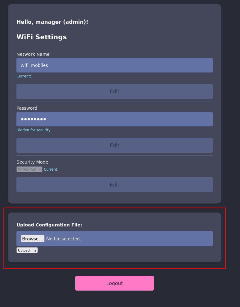 Admin upload feature becomes visible
