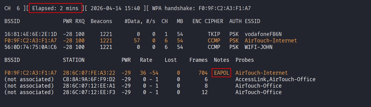 Extended traffic capture after handshake