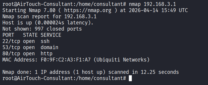 Nmap scan of PSK router