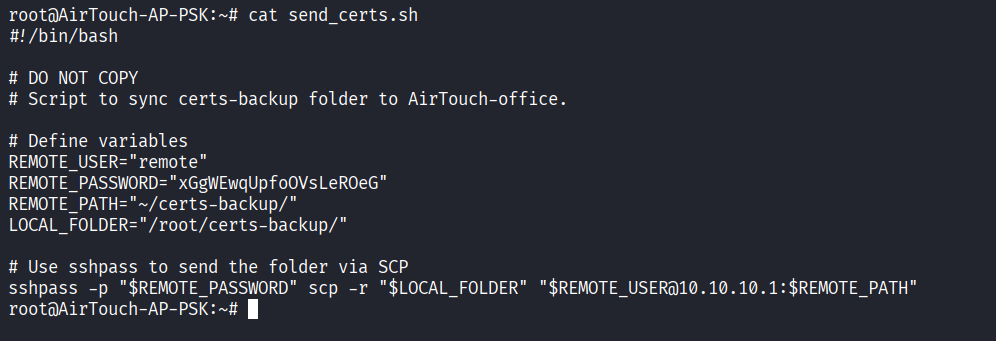 send_certs.sh in root directory