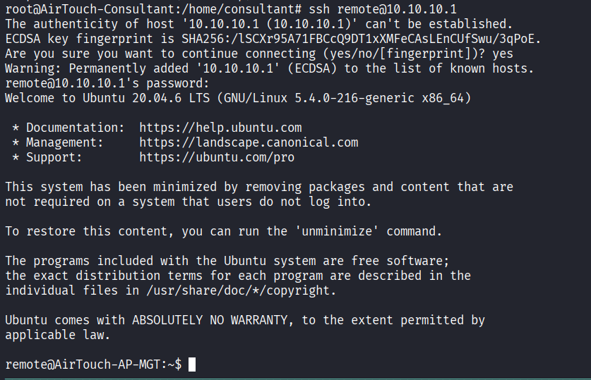 SSH login to final host as remote