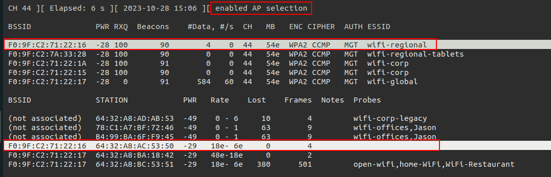 AP selection mode